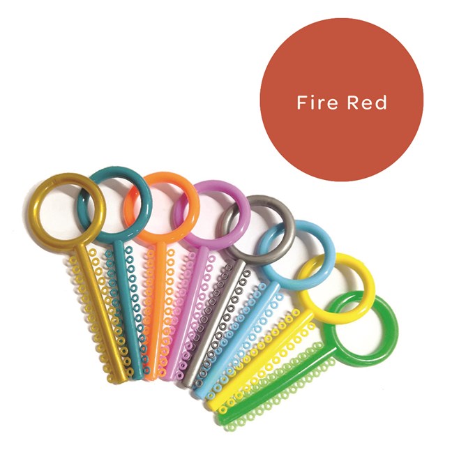 Elastomeric Ligatures Fire Red