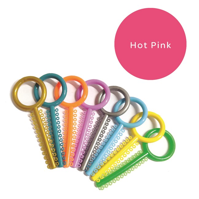 Elastomeric Ligatures Hot Pink