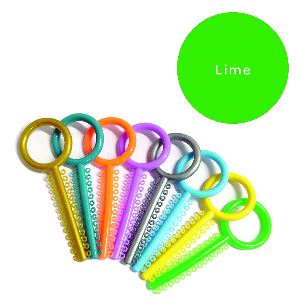 UOE162 Elastomeric Ligatures Lime