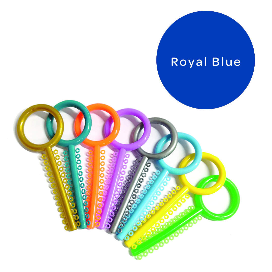 UOE168 Elastomeric Ligatures Royal Blue