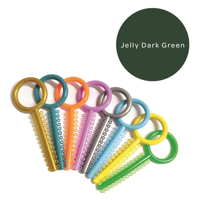 Elastomeric Ligatures Jelly Dark Green