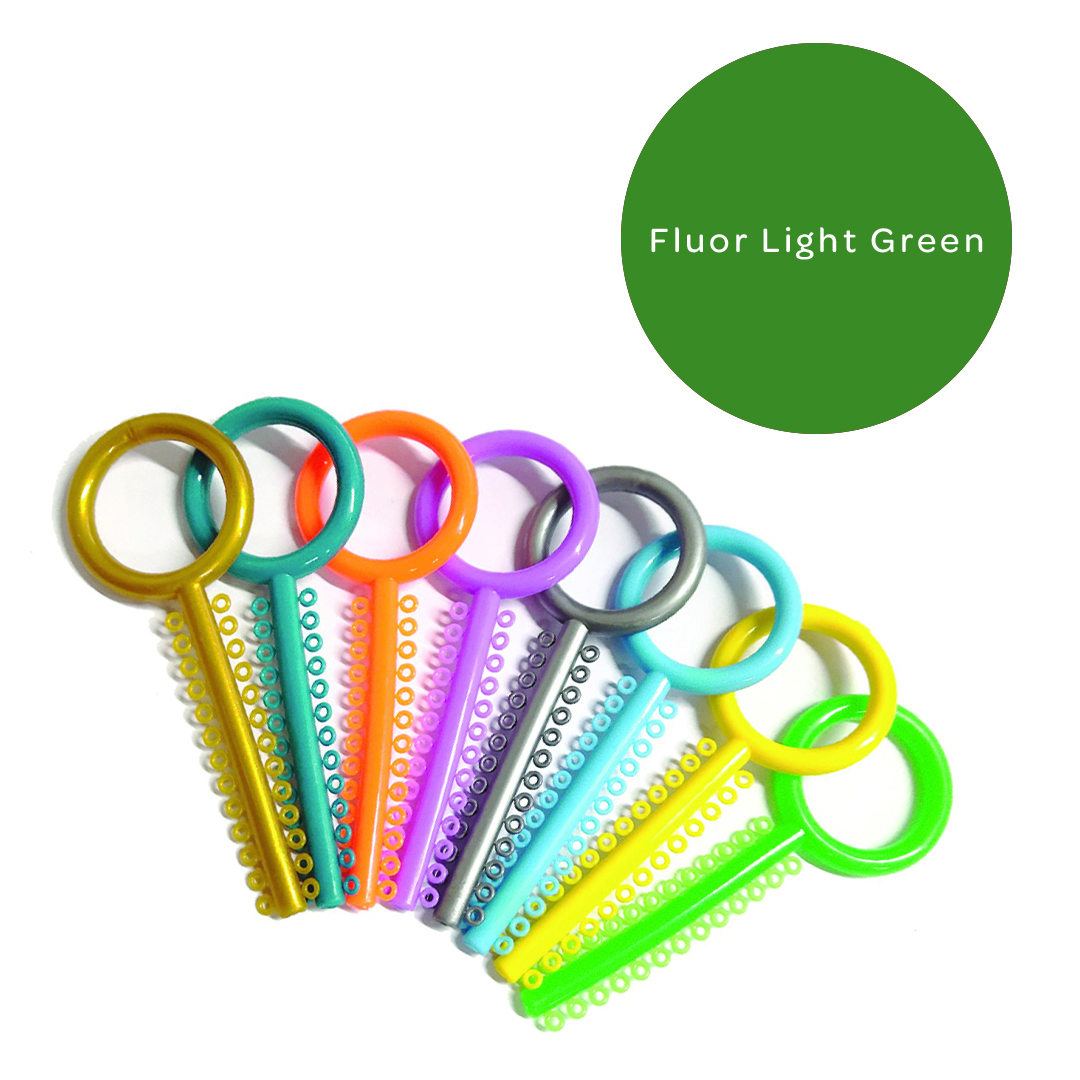 UOE176 Elastomeric Ligatures Fluor Light Green
