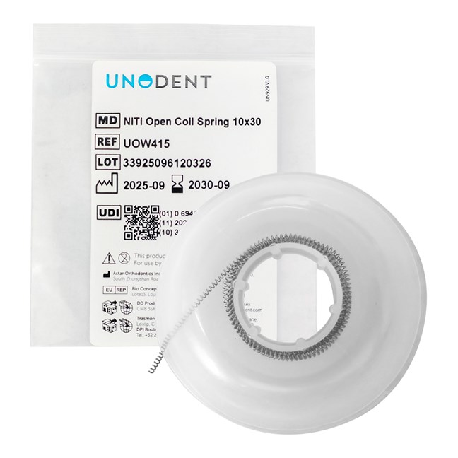 NiTi Open Coil Spring .012 x .030 length 185mm x 2