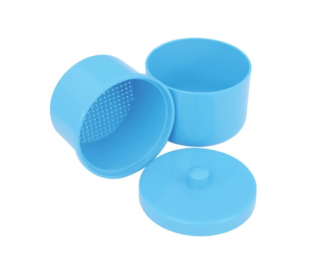 Denture Box with Filter - Autoclavable Blue