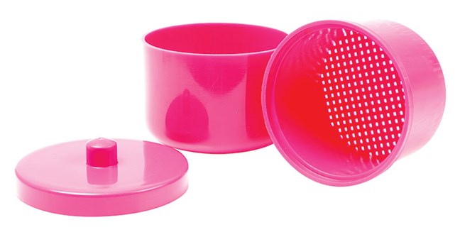 Denture Box with Filter - Autoclavable Pink